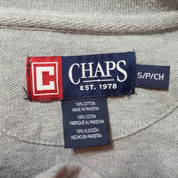 (747) Chaps Men's Classic Polo Shirt,  Size: Small Color: Grey NWOT - Picture 7 of 11